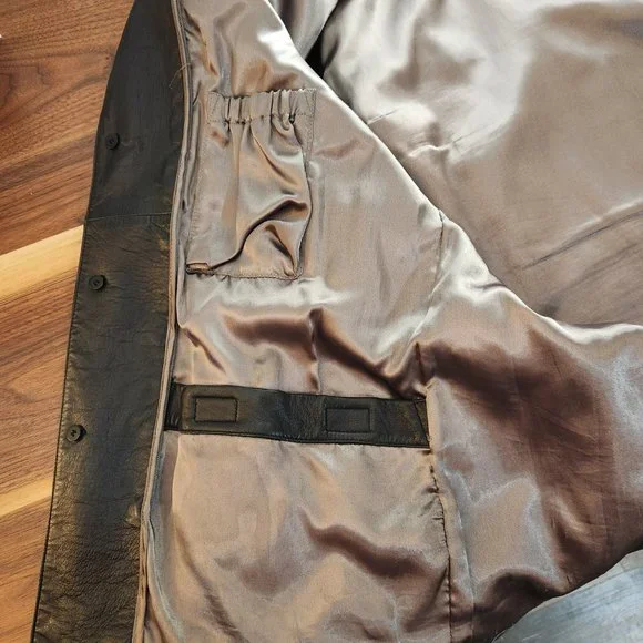 Wilsons Leather Mens Pelle Studio Thinsulate Black Jacket Removable Vest Large - Picture 8 of 15